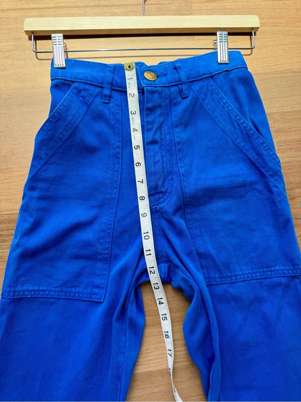 Big Bud Press Royal Blue Painted Flower Wide Leg Pants - Picture 8 of 10